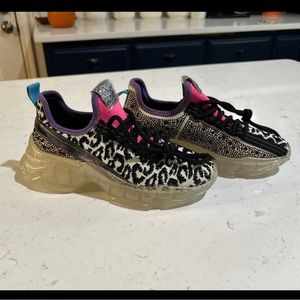 NWOT Steve Madden bling cheetah tennishoes 4